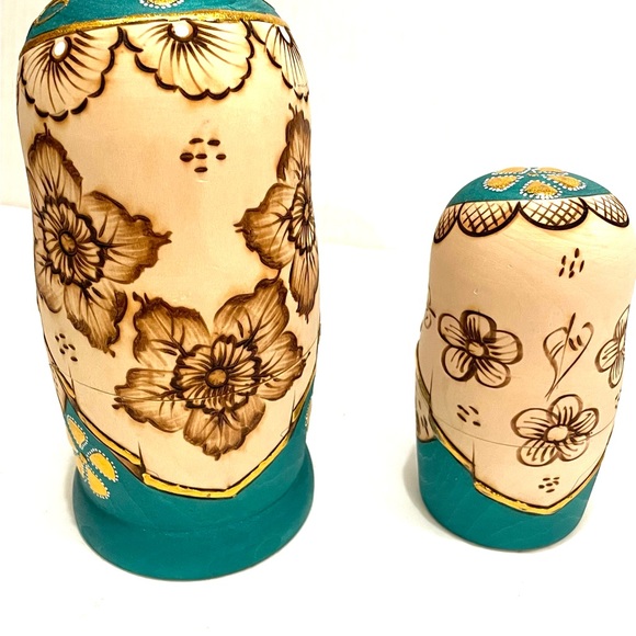 Russian Nesting Doll Matryoshka Vintage Had Painted Luxury Decor 5 pieces 1984 - Picture 5 of 14